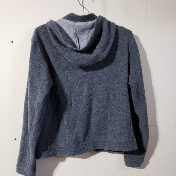 vintage MEC Grey Wool Fleece blend Zip Up Hoodie Sweater Jacket Womens Medium - Picture 7 of 10